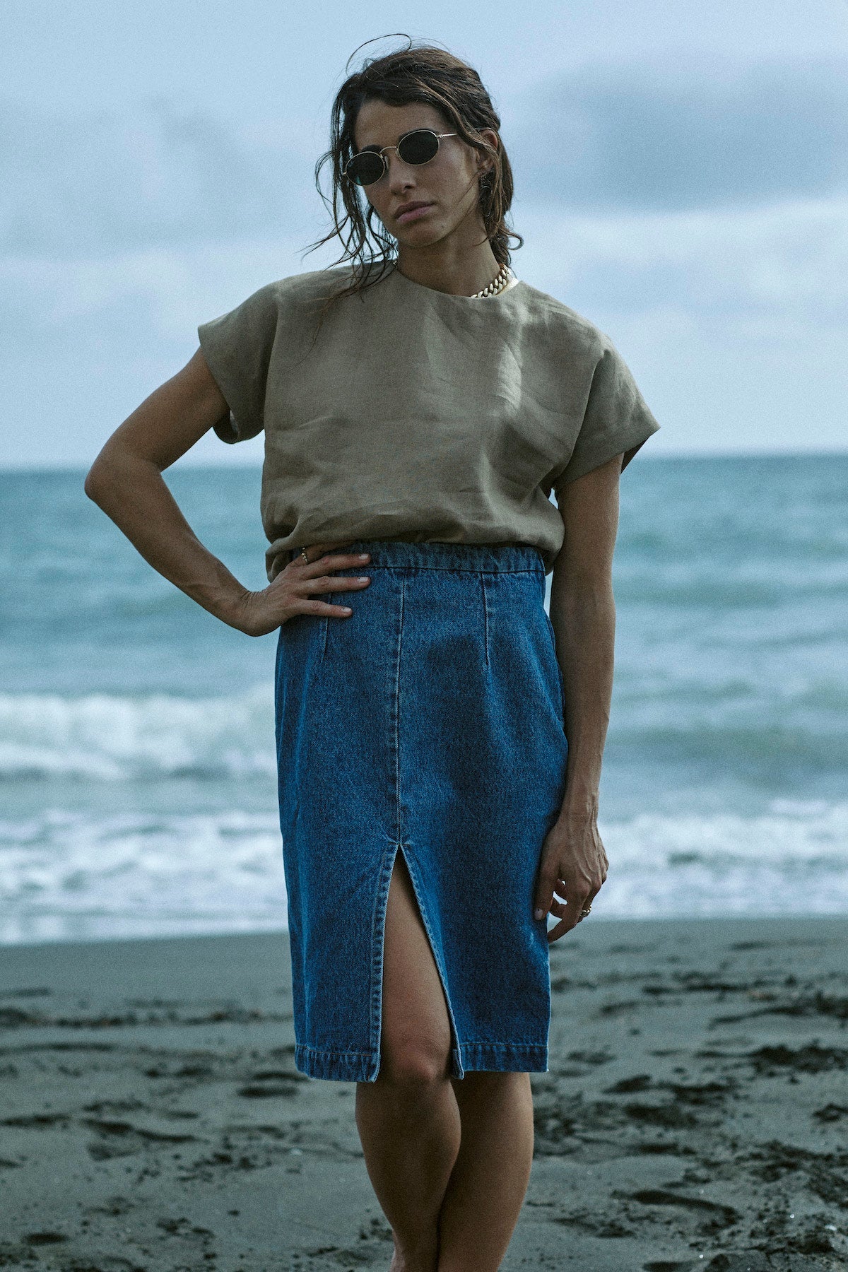 Ava Top in Linen