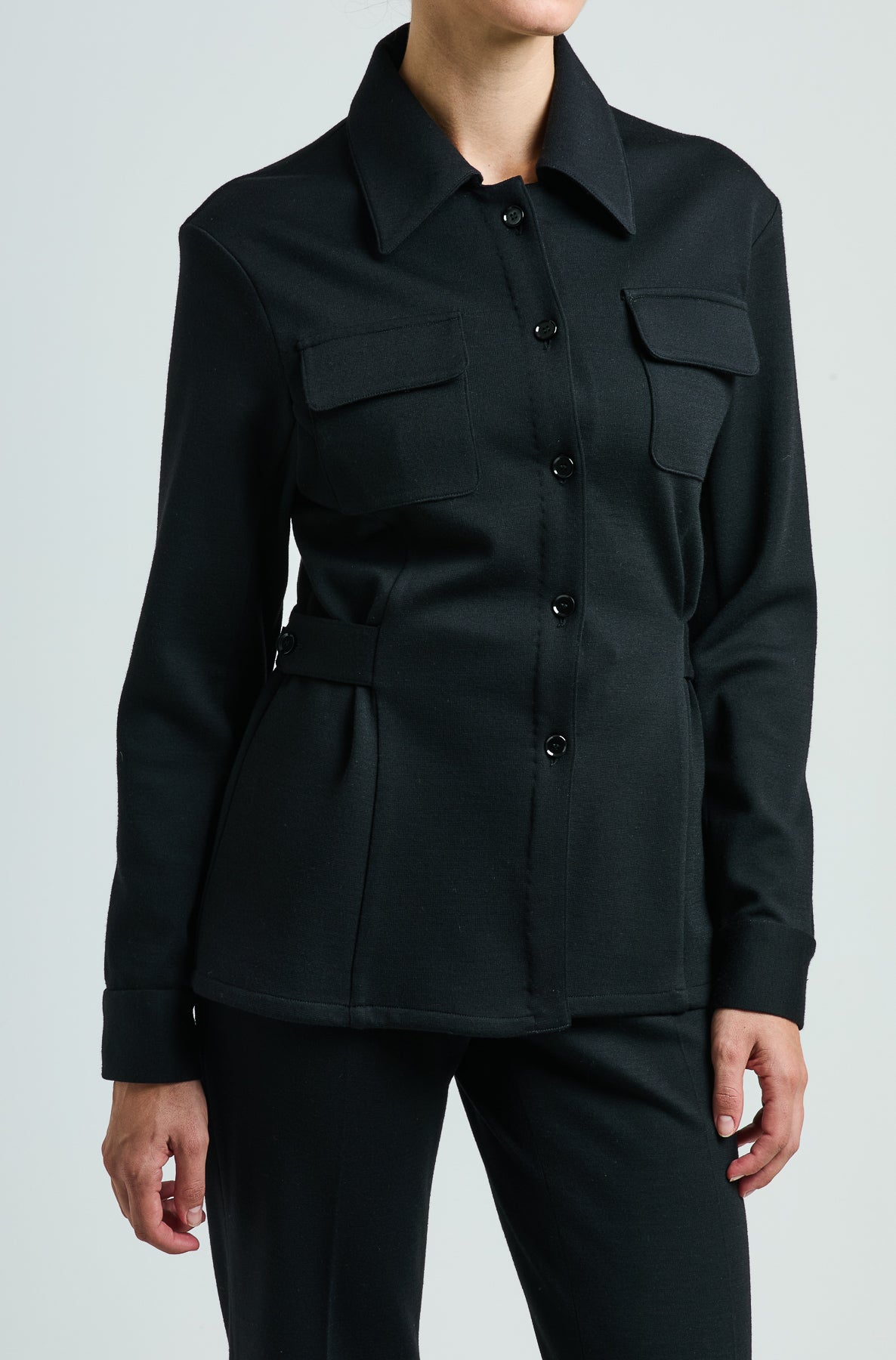 Gea Shirt in Virgin Wool Jersey