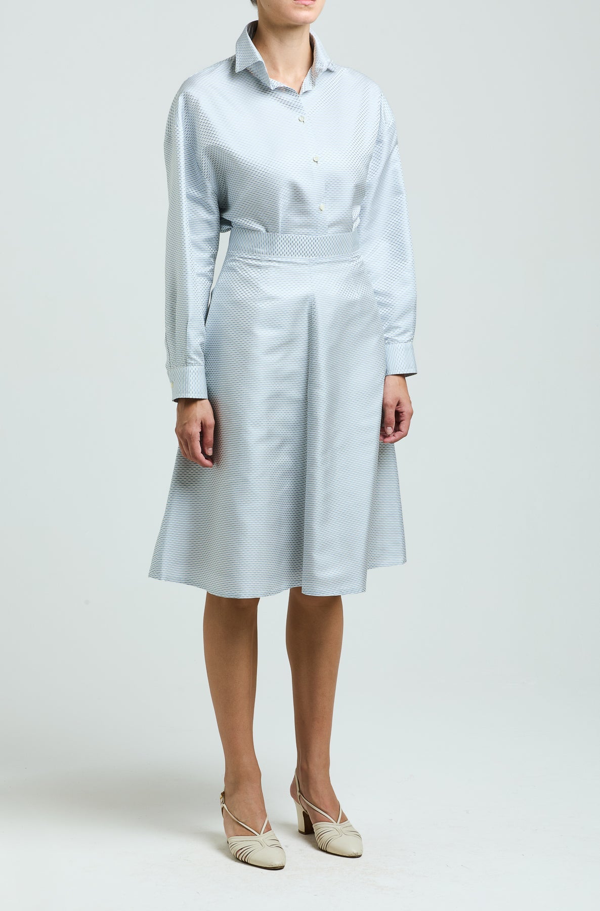 Savannah Shirt in Silk Jacquard