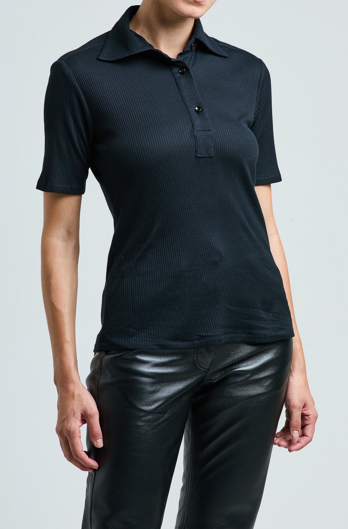 Daphne Polo Shirt in Silk Blend Jersey