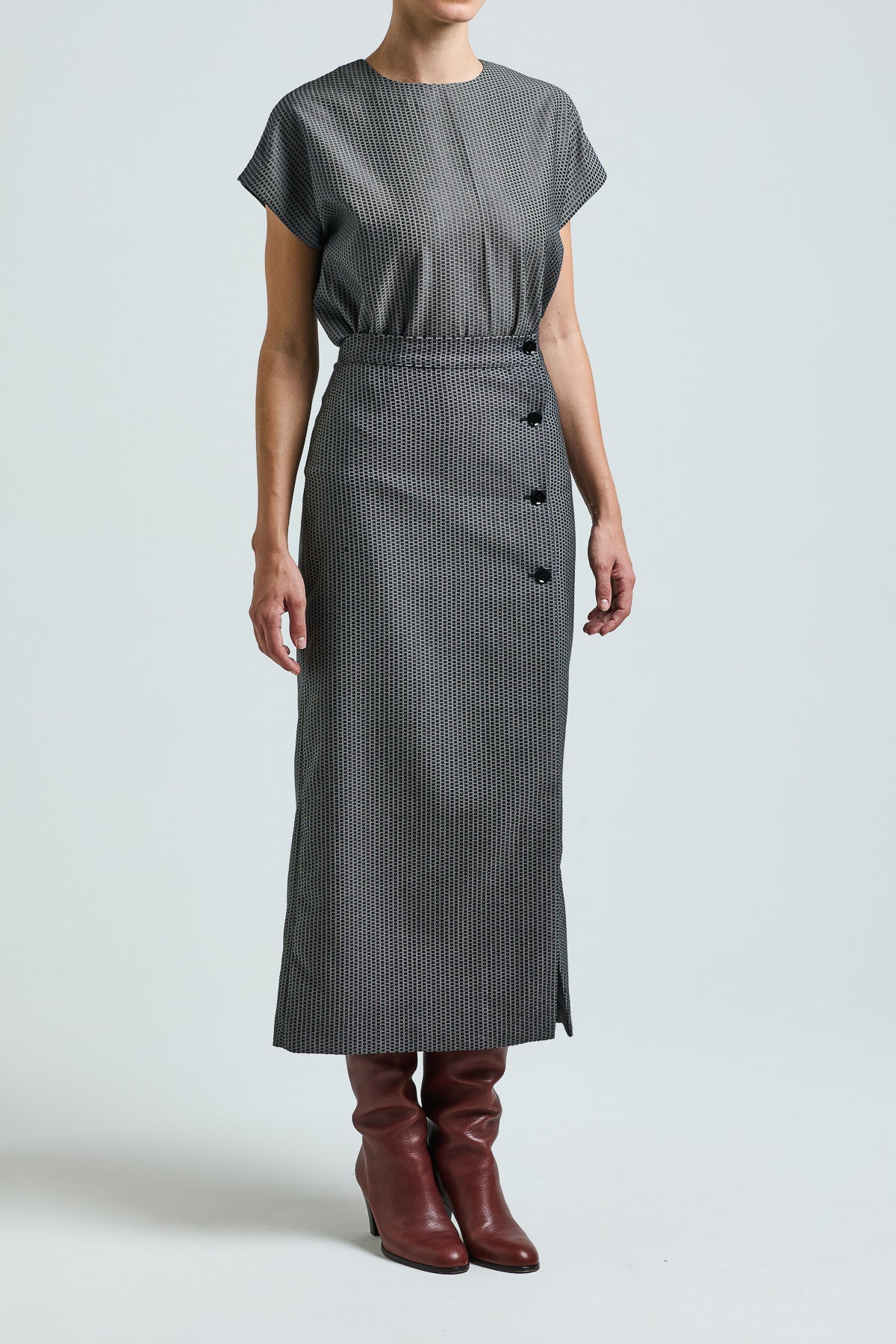 Ava Top in Wool and Silk