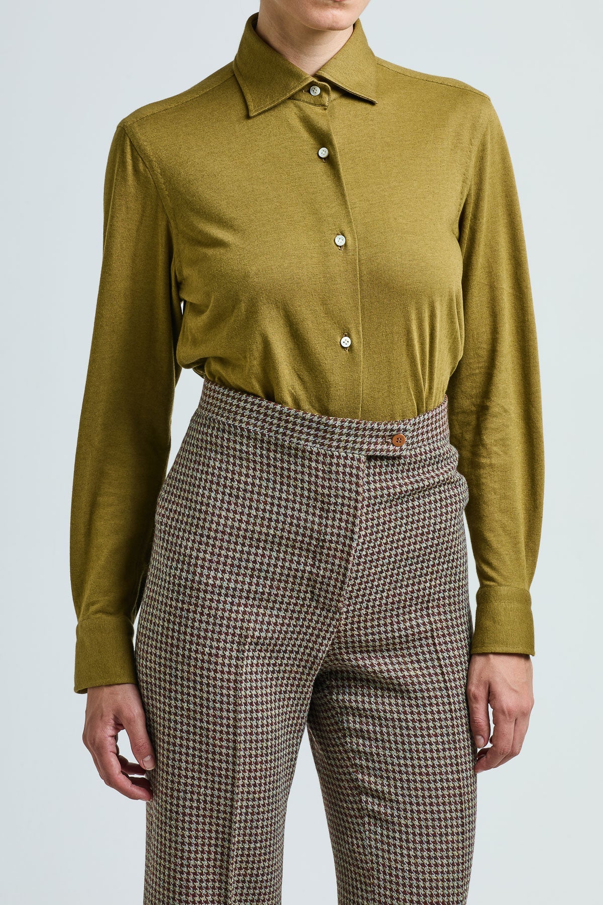 Elvira Shirt in Cotton and Cashmere Jersey