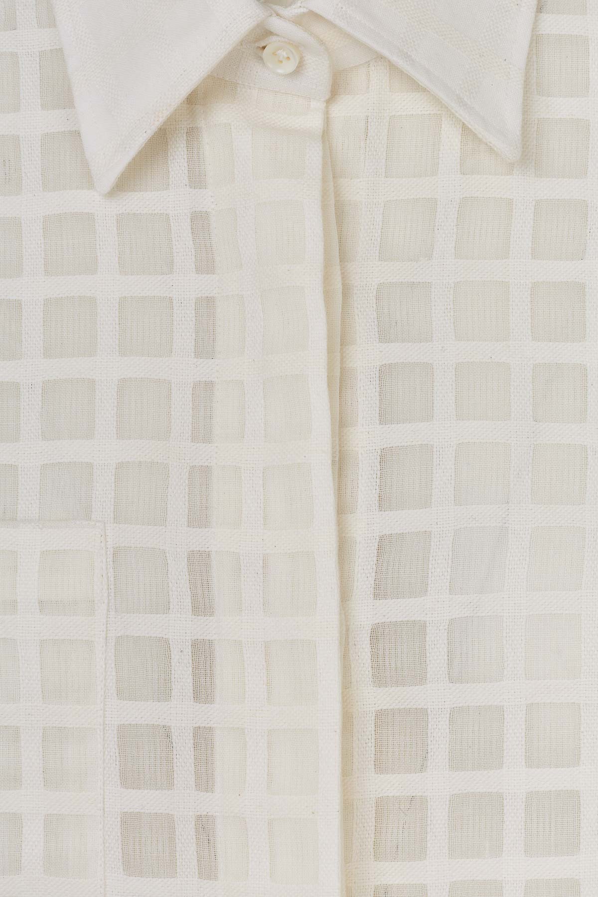 Alba Shirt in Textured Wool Cotton