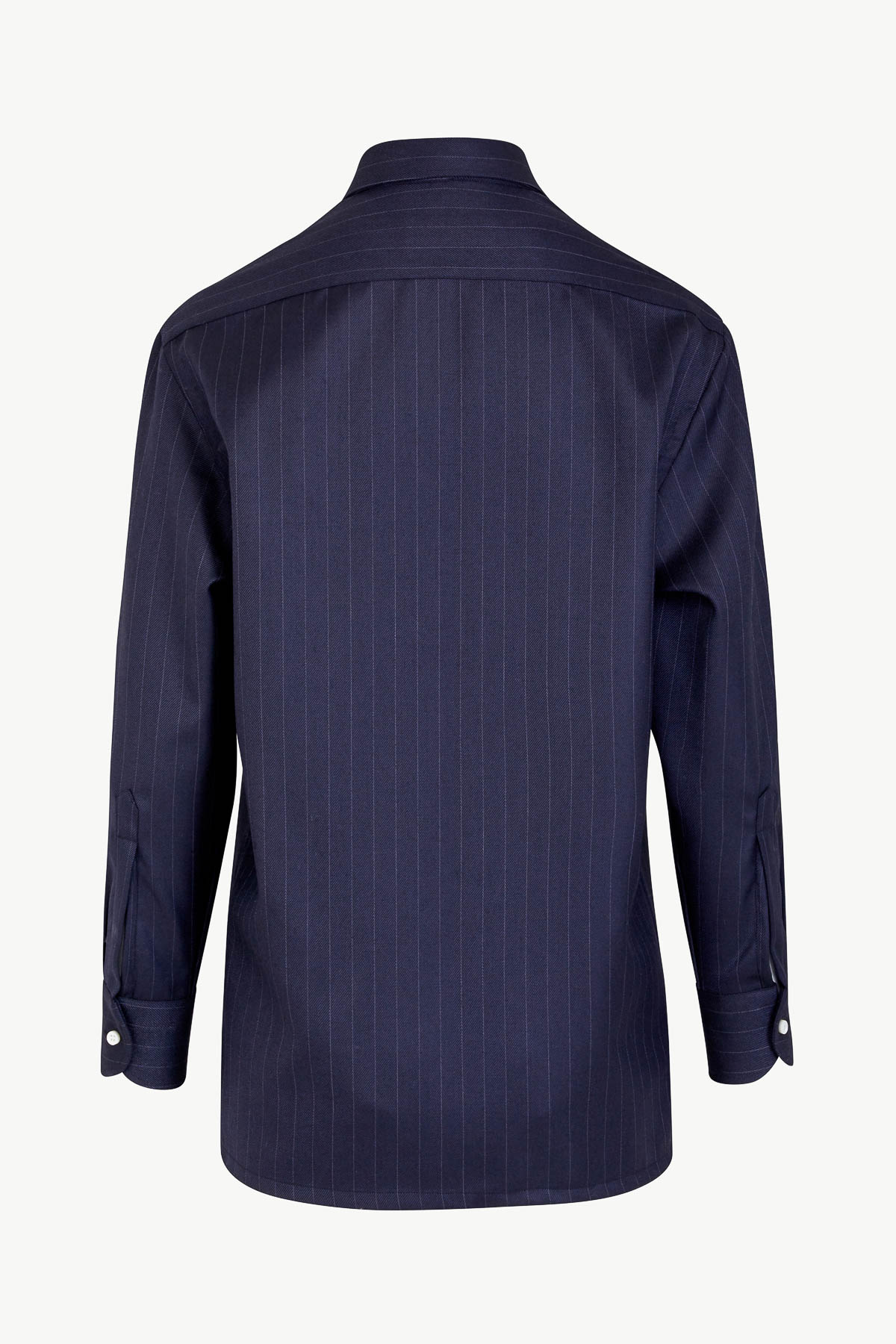 Alba Shirt in Wool Pinstripe