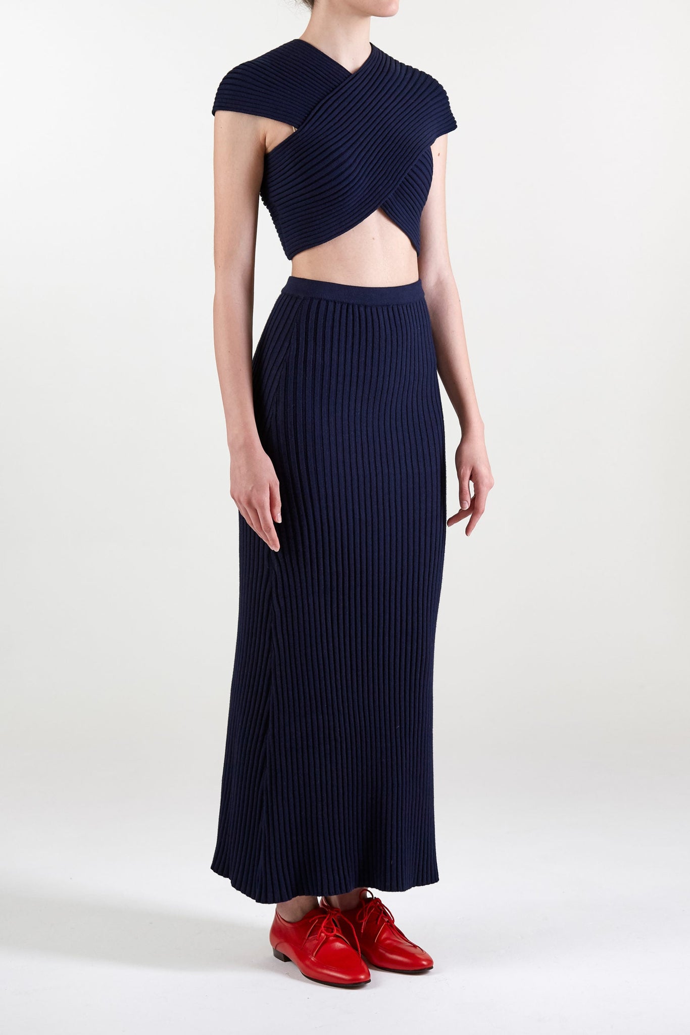 Lila Crop Top in Ribbed Knit