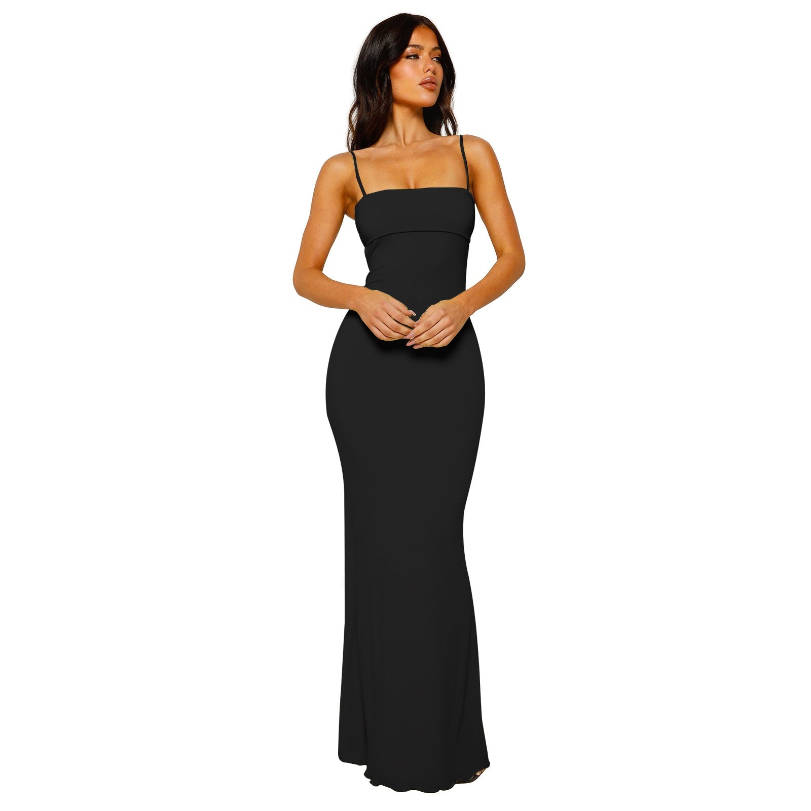 Women's Bodycon Maxi Dress - Backless Elegant Evening Wear