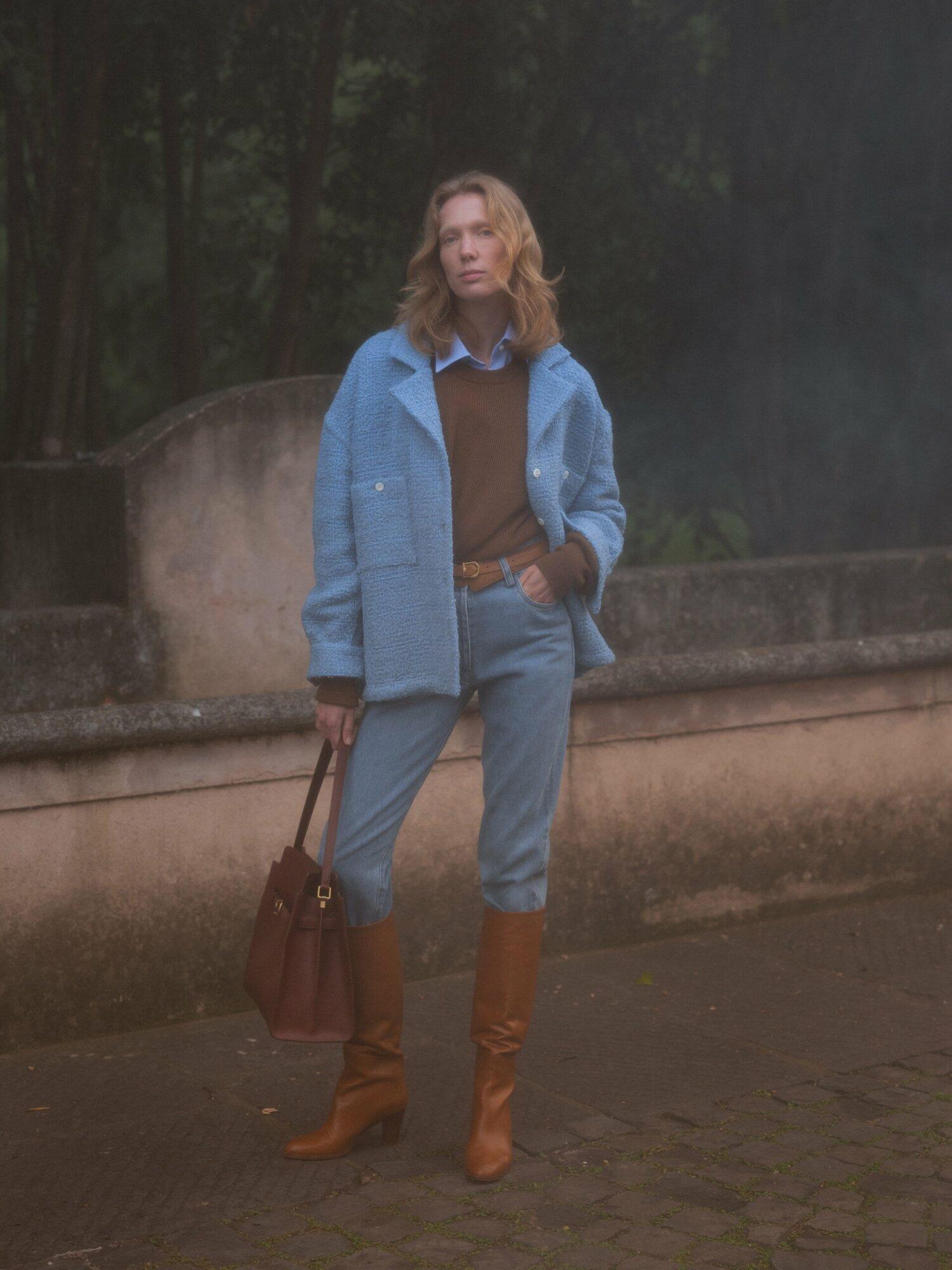Meryl Jacket in Wool and Mohair Bouclé